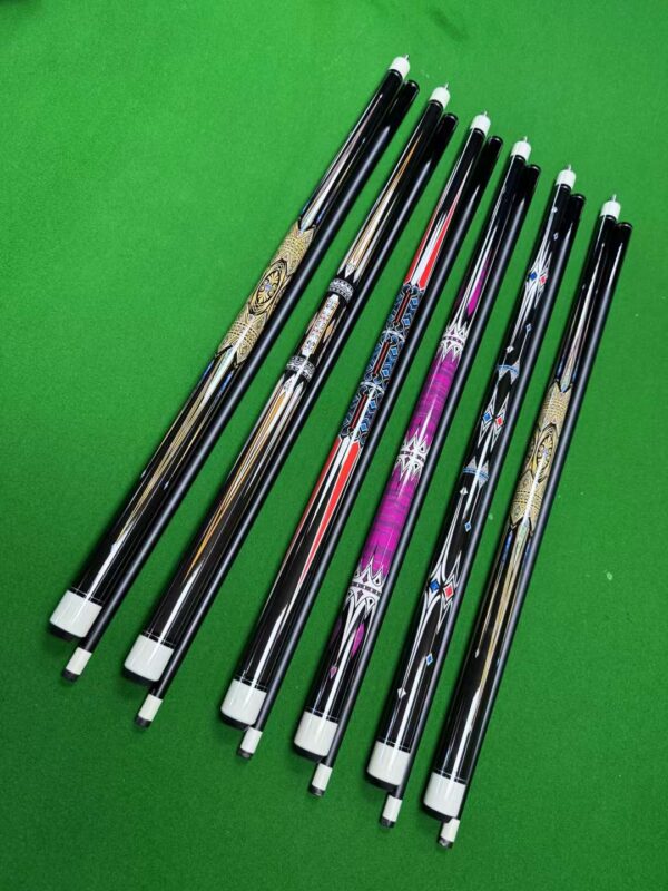 Black Technology 1/2 Split 13mm Tip Billiard Pool Cues - Image 2