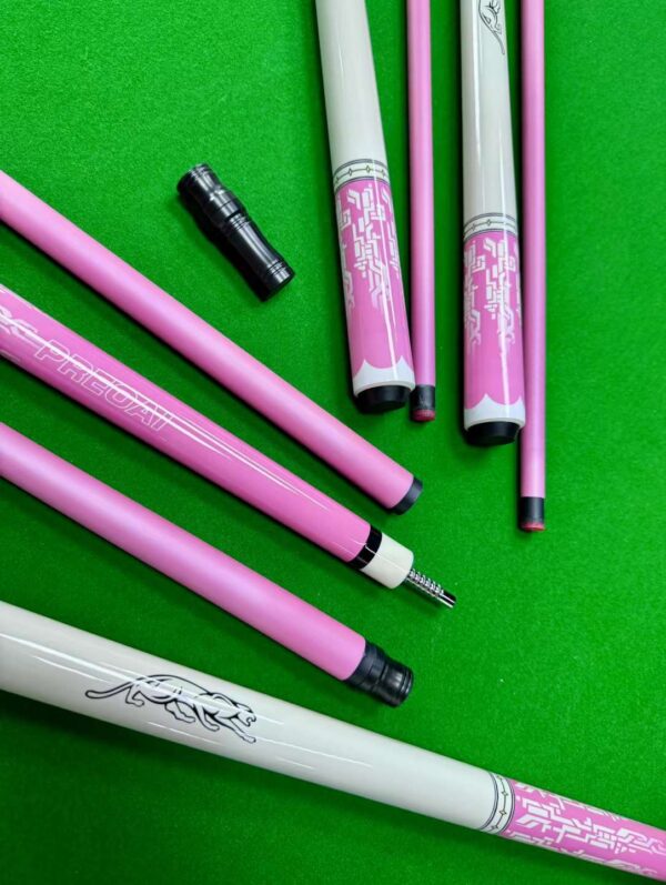1/2 Split 13mm Pink Colour American Pool Billiard Cues - Image 2