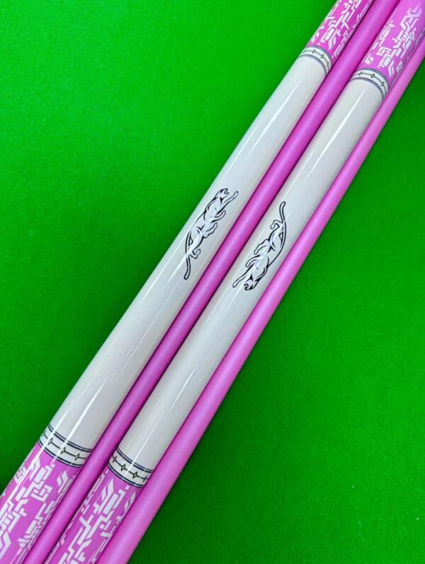 1/2 Split 13mm Pink Colour American Pool Billiard Cues - Image 4