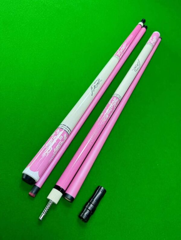1/2 Split 13mm Pink Colour American Pool Billiard Cues - Image 5